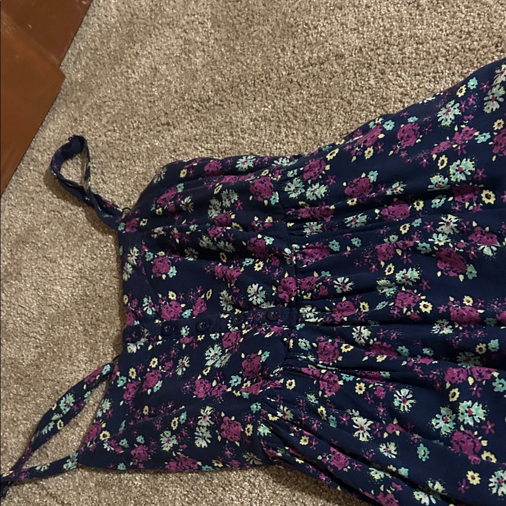 Floral Print Dress with Straps